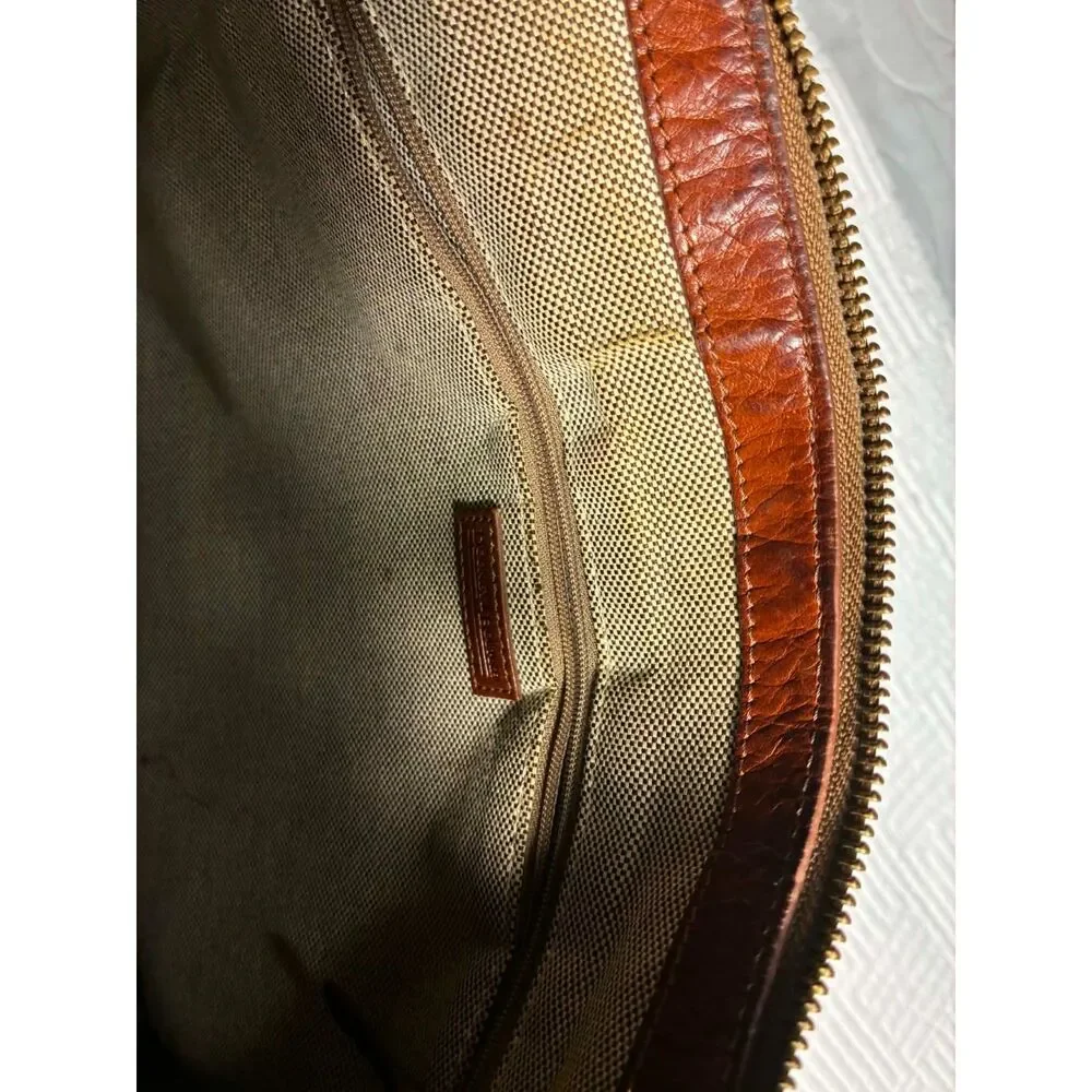 Dooney and Burke Leather Shoulder Bag-Cognac/Rust